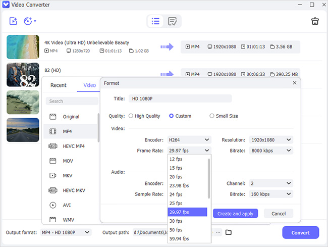 choose webm format