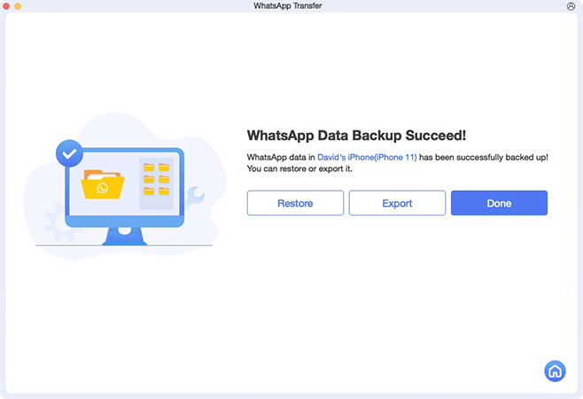 whatsapp data backup completed