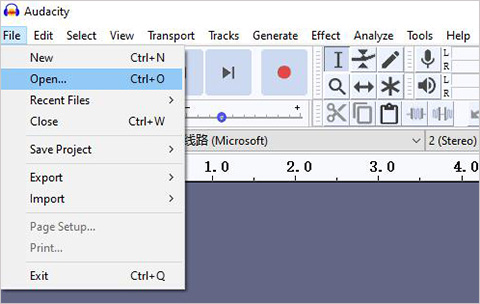 add mp3 files to audacity