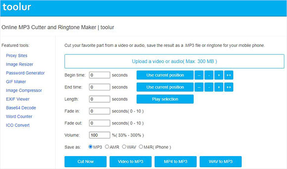 toolur mp3 cutter add file