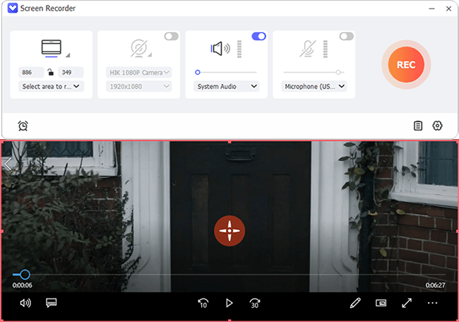 screen recorder interface