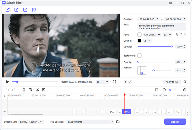 import subtitle file