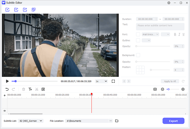 add video to subtitle editor