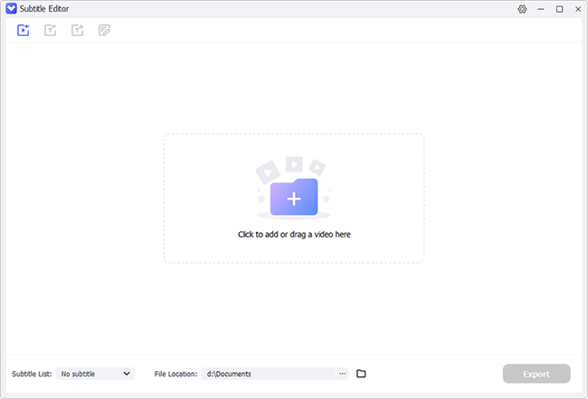 subtitle editor main interface